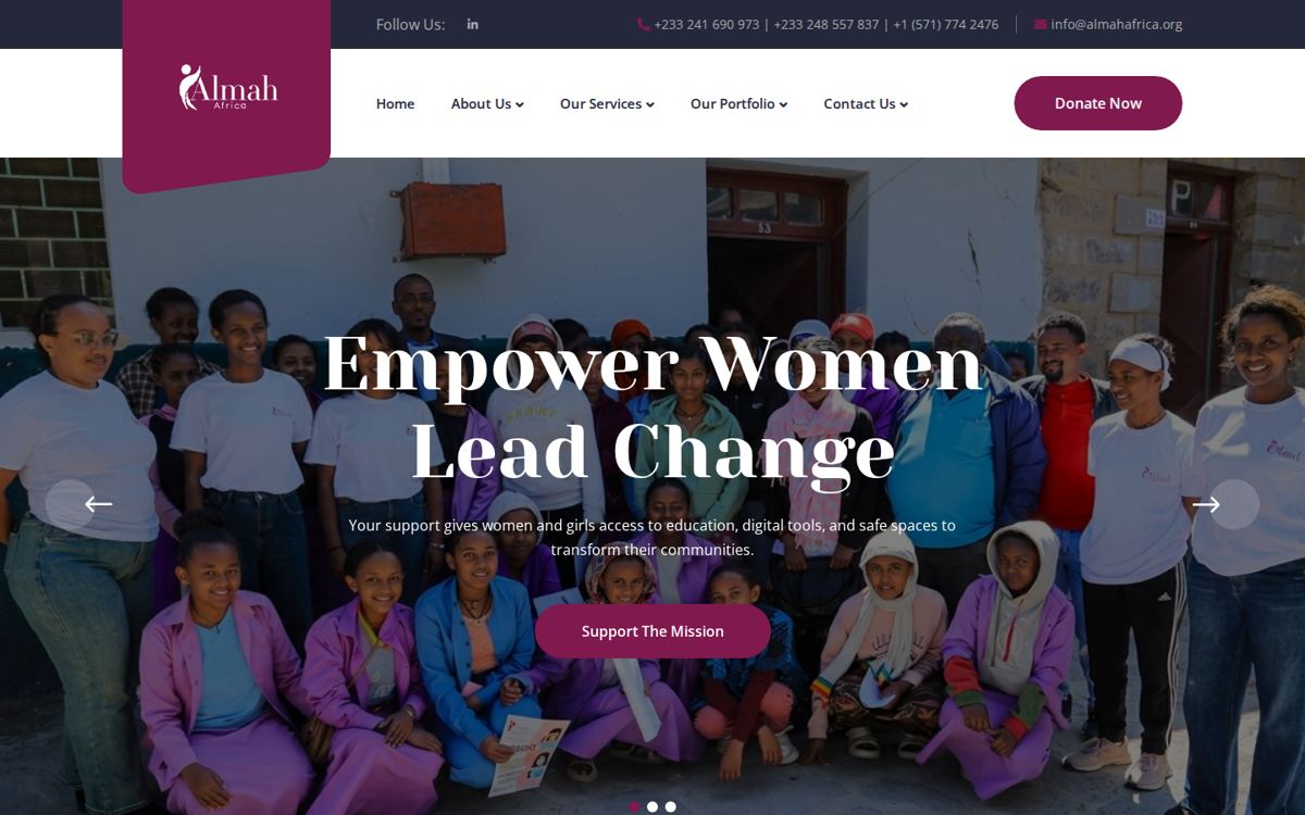 Almah Africa website